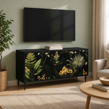 TV Cabinet RHENEN 102 x 33 x 51 cm Black Oak Engineered Wood
