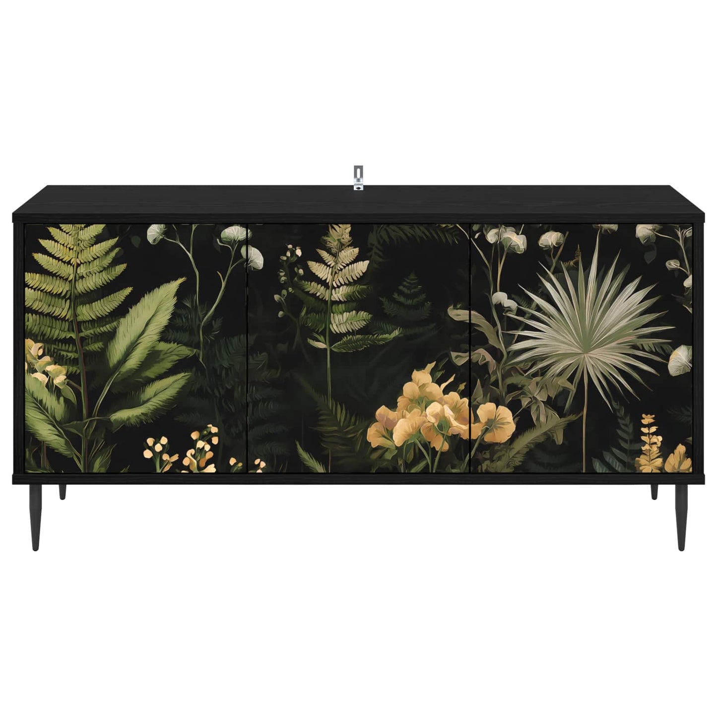 TV Cabinet RHENEN 102 x 33 x 51 cm Black Oak Engineered Wood