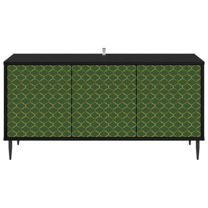 TV Cabinet GELEEN 102 x 33 x 51 cm Black Oak Engineered Wood