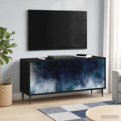 TV Cabinet RAALTE 102 x 33 x 51 cm Black Oak Engineered Wood