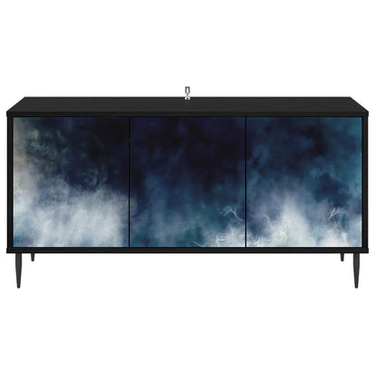 TV Cabinet RAALTE 102 x 33 x 51 cm Black Oak Engineered Wood