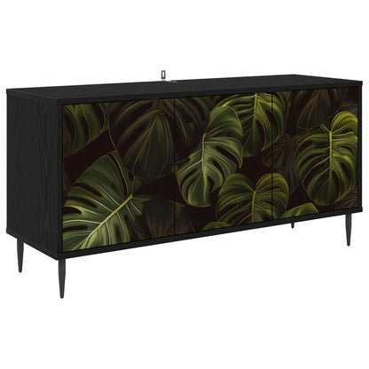 TV Cabinet ELBURG 102 x 33 x 51 cm Black Oak Engineered Wood