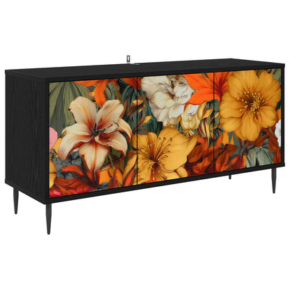 TV Cabinet GENNEP 102 x 33 x 51 cm Black Oak Engineered Wood