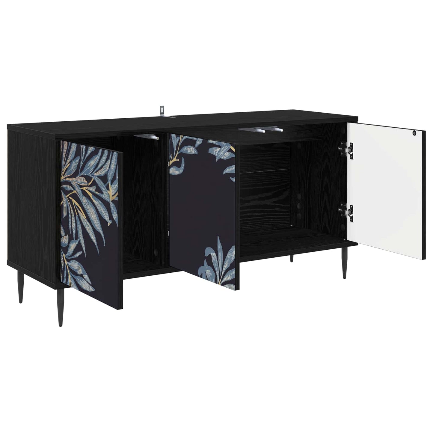 TV Cabinet DOKKUM 102 x 33 x 51 cm Black Oak Engineered Wood
