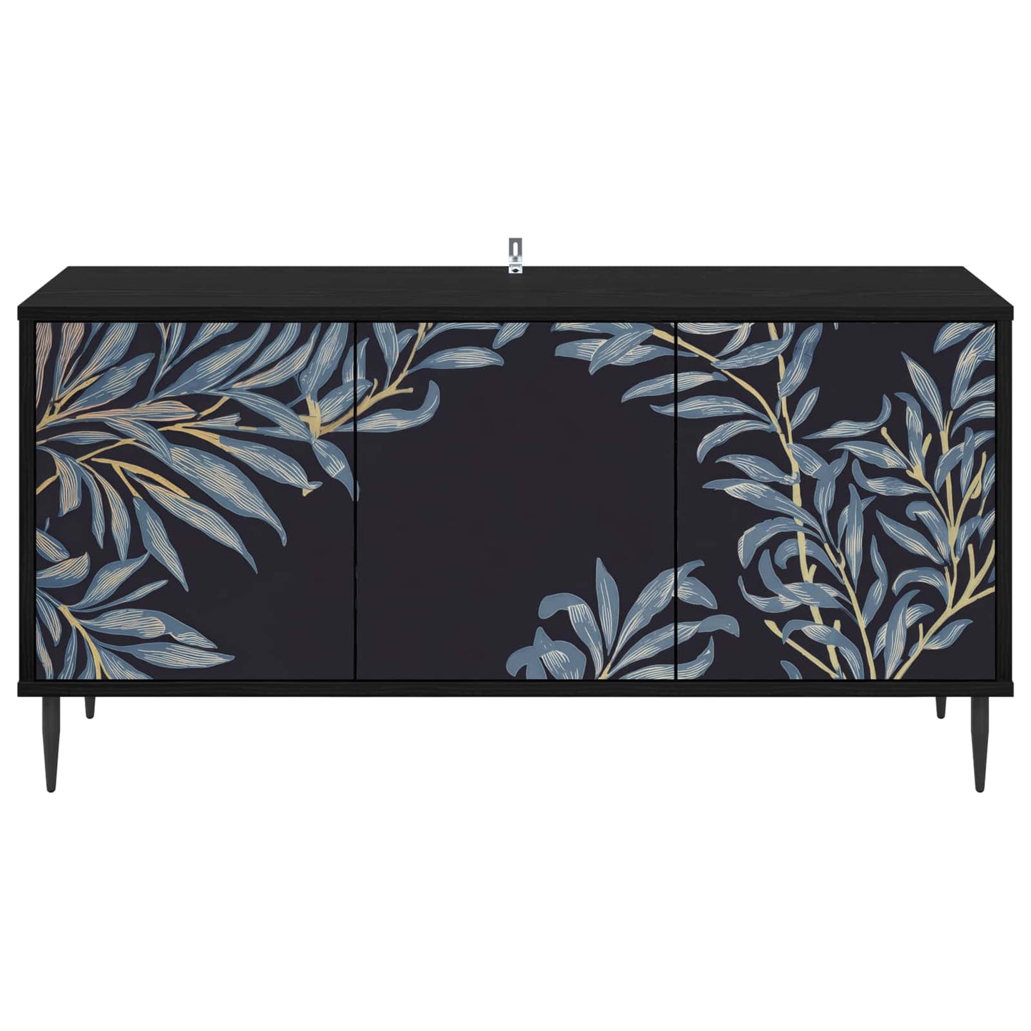 TV Cabinet DOKKUM 102 x 33 x 51 cm Black Oak Engineered Wood
