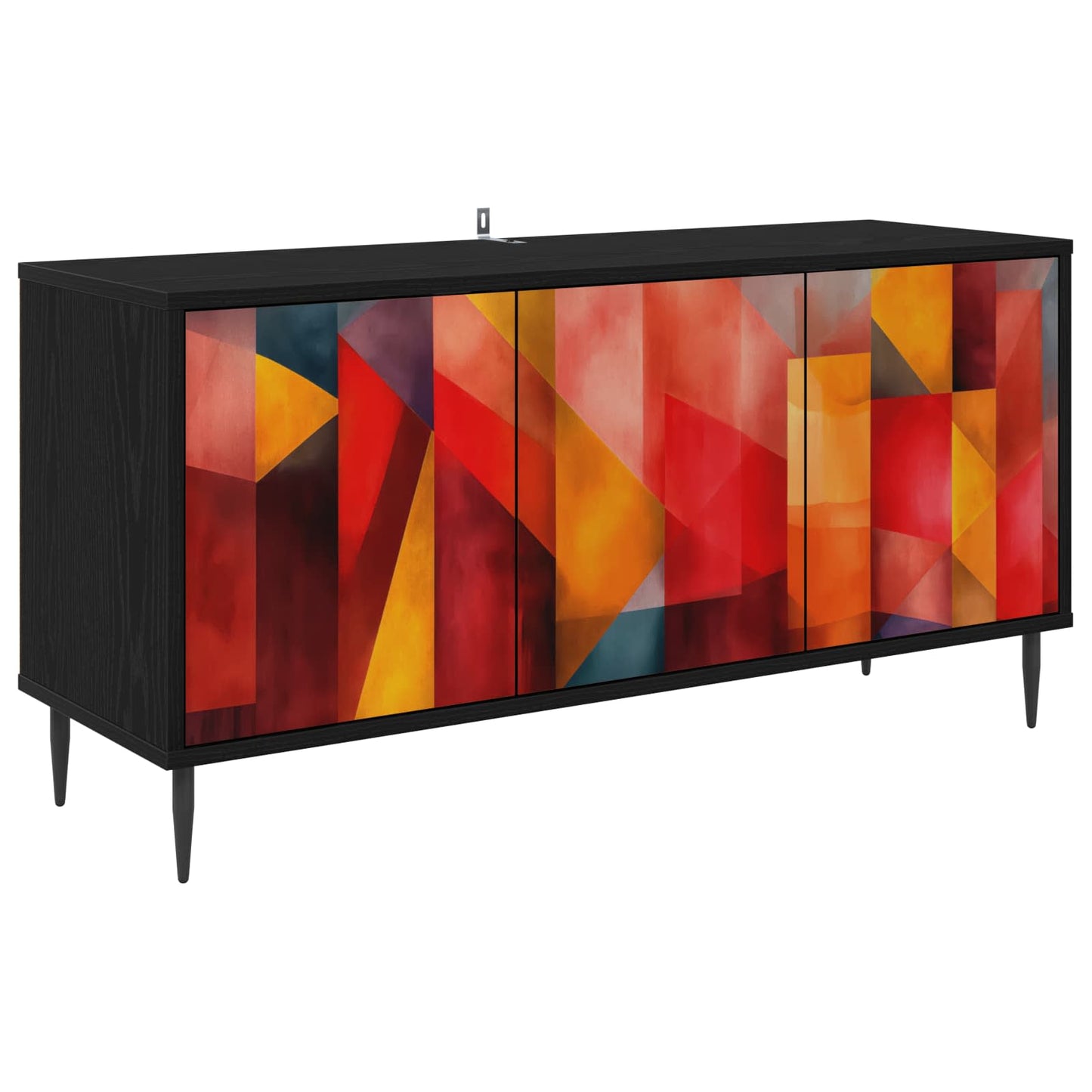 TV Cabinet HEESCH 102 x 33 x 51 cm Black Oak Engineered Wood