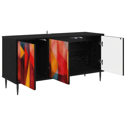 TV Cabinet HEESCH 102 x 33 x 51 cm Black Oak Engineered Wood