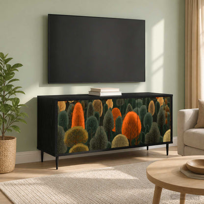 TV Cabinet ZAANDAM 102 x 33 x 51 cm Black Oak Engineered Wood