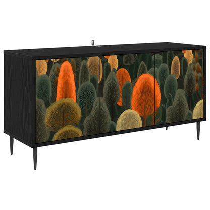 TV Cabinet ZAANDAM 102 x 33 x 51 cm Black Oak Engineered Wood