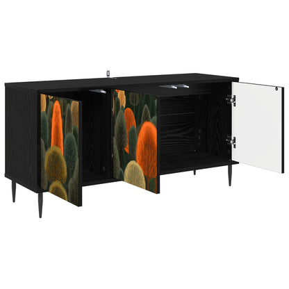 TV Cabinet ZAANDAM 102 x 33 x 51 cm Black Oak Engineered Wood
