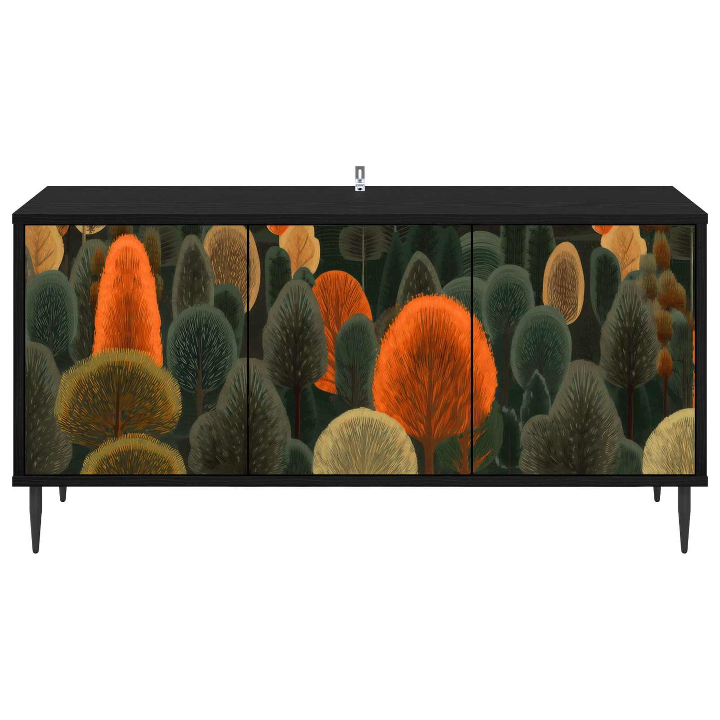 TV Cabinet ZAANDAM 102 x 33 x 51 cm Black Oak Engineered Wood