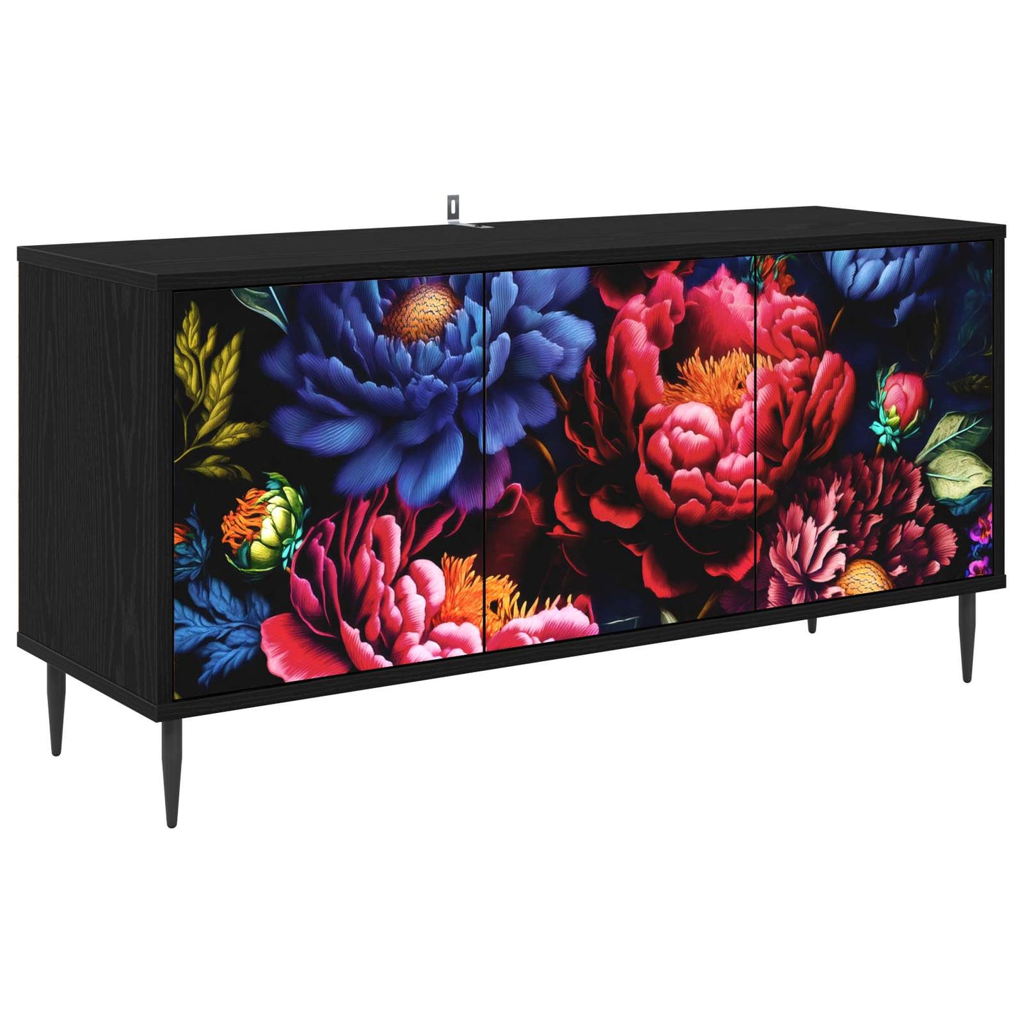 TV Cabinet KIEL 102 x 33 x 51 cm Black Oak Engineered Wood