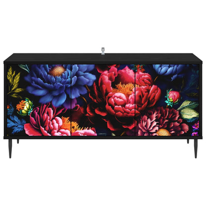 TV Cabinet KIEL 102 x 33 x 51 cm Black Oak Engineered Wood