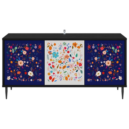 TV Cabinet MAINZ 102 x 33 x 51 cm Black Oak Engineered Wood