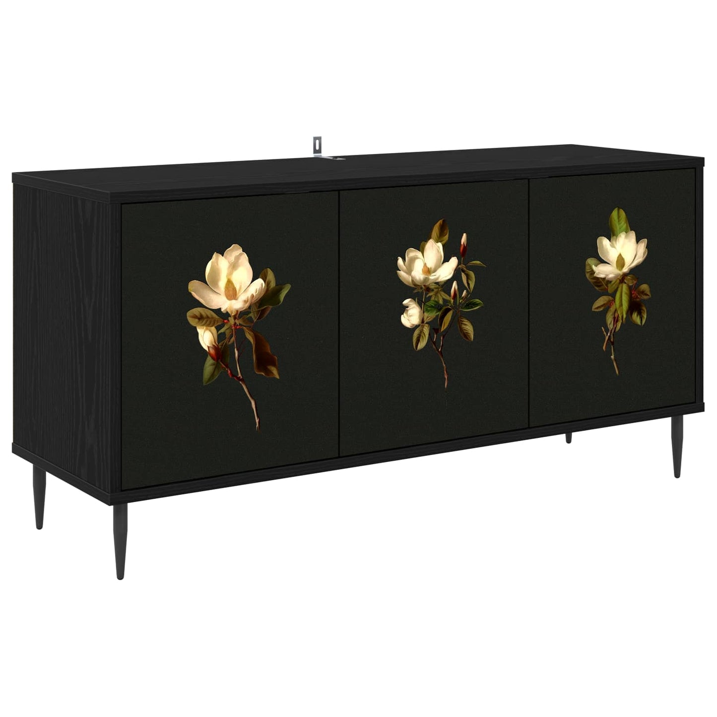 TV Cabinet BREMEN 102 x 33 x 51 cm Black Oak Engineered Wood
