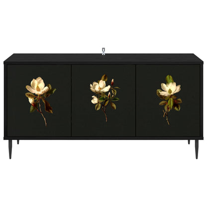 TV Cabinet BREMEN 102 x 33 x 51 cm Black Oak Engineered Wood
