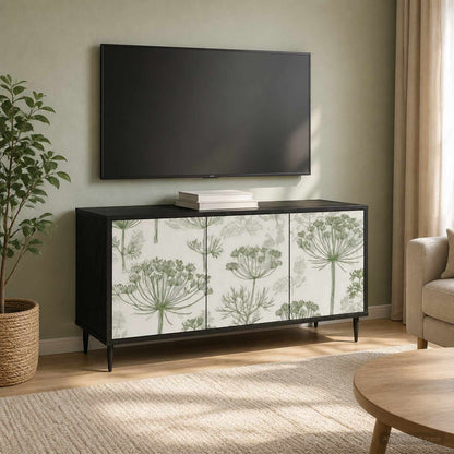 TV Cabinet GOTHA 102 x 33 x 51 cm Black Oak Engineered Wood
