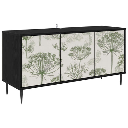 TV Cabinet GOTHA 102 x 33 x 51 cm Black Oak Engineered Wood