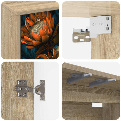 Wall-mounted TV Cabinet LOCHEM 69 x 33 x 40 cm Sonoma Oak