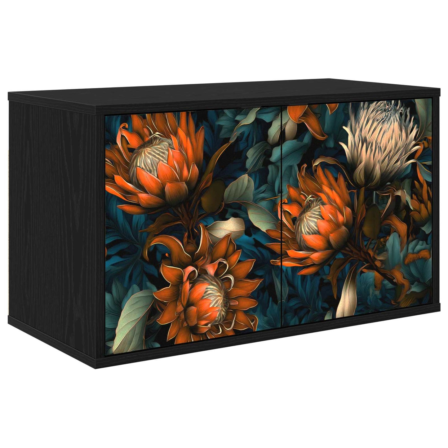 Wall-mounted TV Cabinet LOCHEM 69 x 33 x 40 cm Black Oak