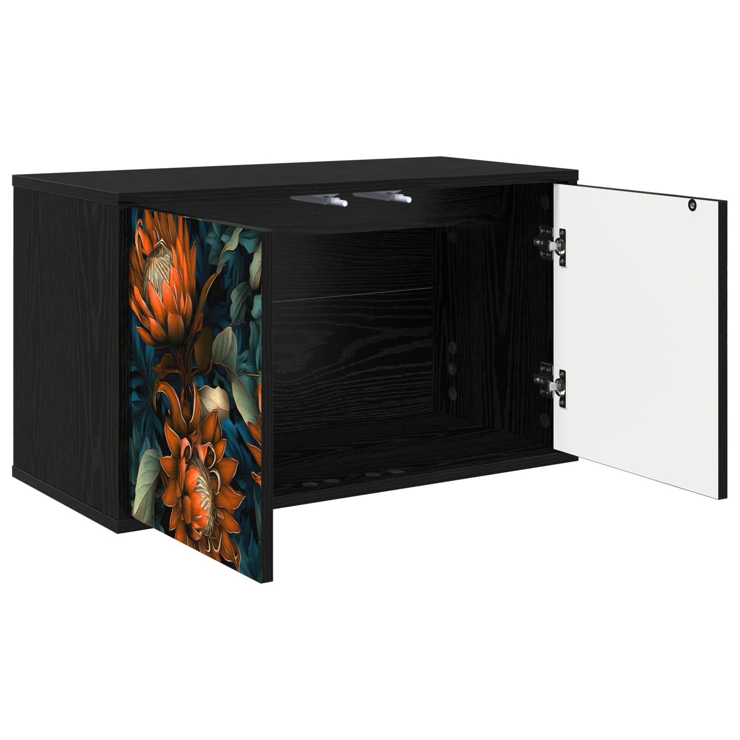 Wall-mounted TV Cabinet LOCHEM 69 x 33 x 40 cm Black Oak