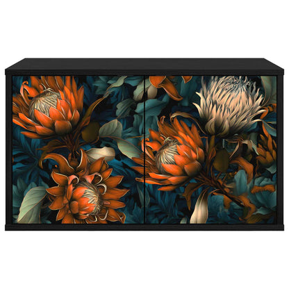 Wall-mounted TV Cabinet LOCHEM 69 x 33 x 40 cm Black Oak