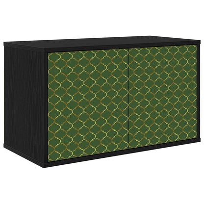 Wall-mounted TV Cabinet GELEEN 69 x 33 x 40 cm Black Oak