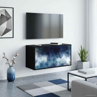 Wall-mounted TV Cabinet RAALTE 69 x 33 x 40 cm Black Oak