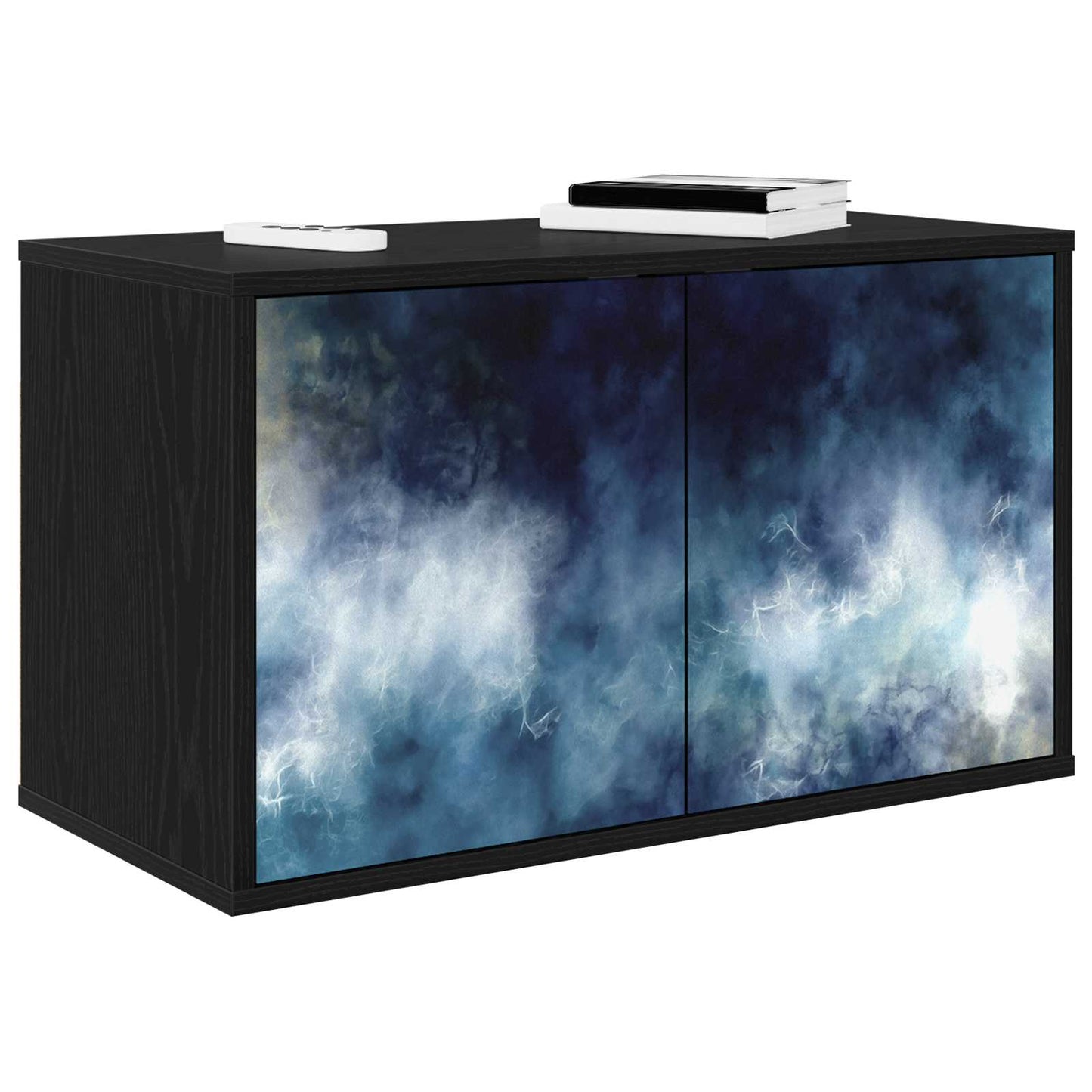Wall-mounted TV Cabinet RAALTE 69 x 33 x 40 cm Black Oak
