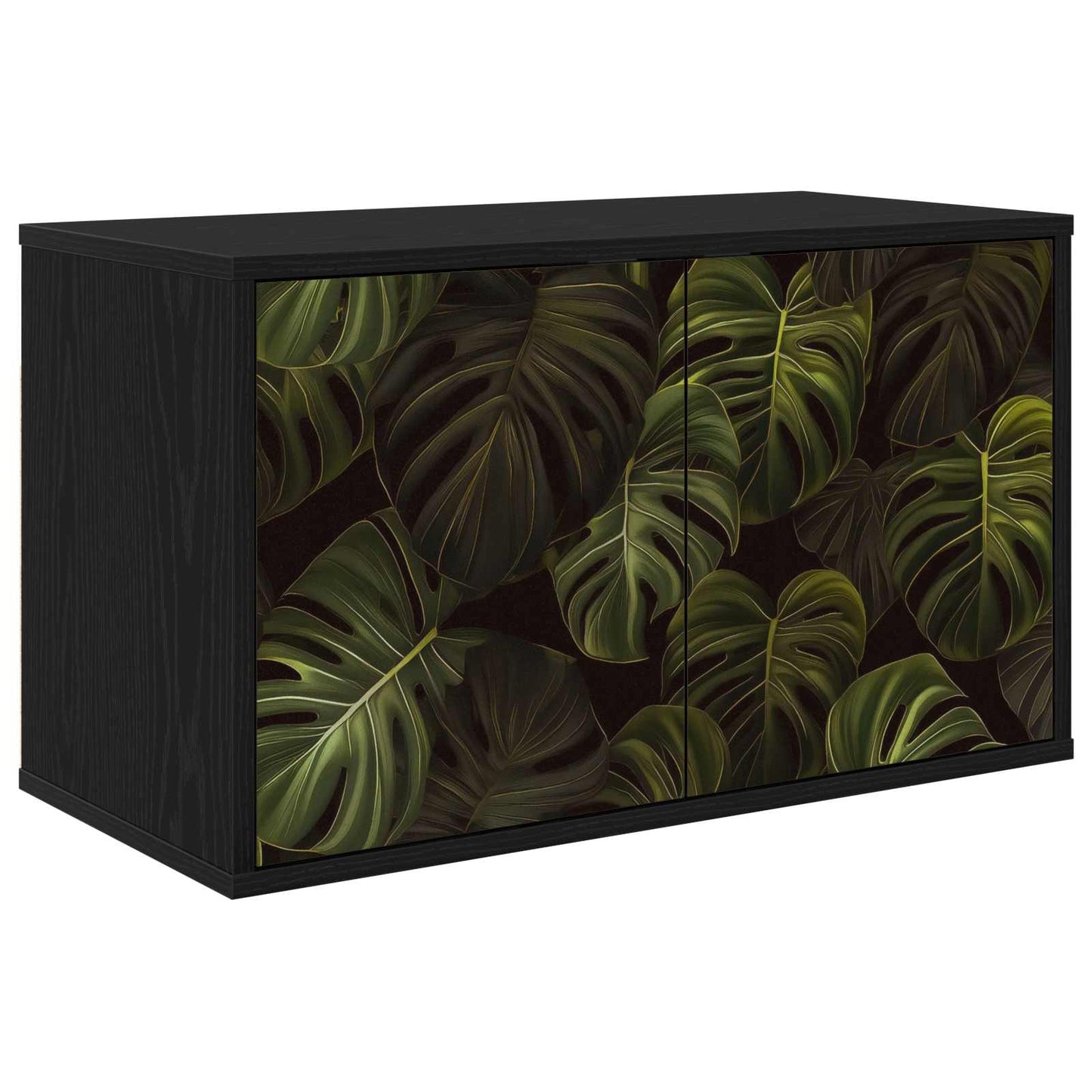 Wall-mounted TV Cabinet ELBURG 69 x 33 x 40 cm Black Oak