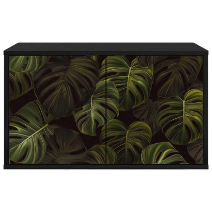 Wall-mounted TV Cabinet ELBURG 69 x 33 x 40 cm Black Oak
