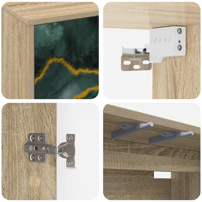 Wall-mounted TV Cabinet WIJHE 69 x 33 x 40 cm Sonoma Oak
