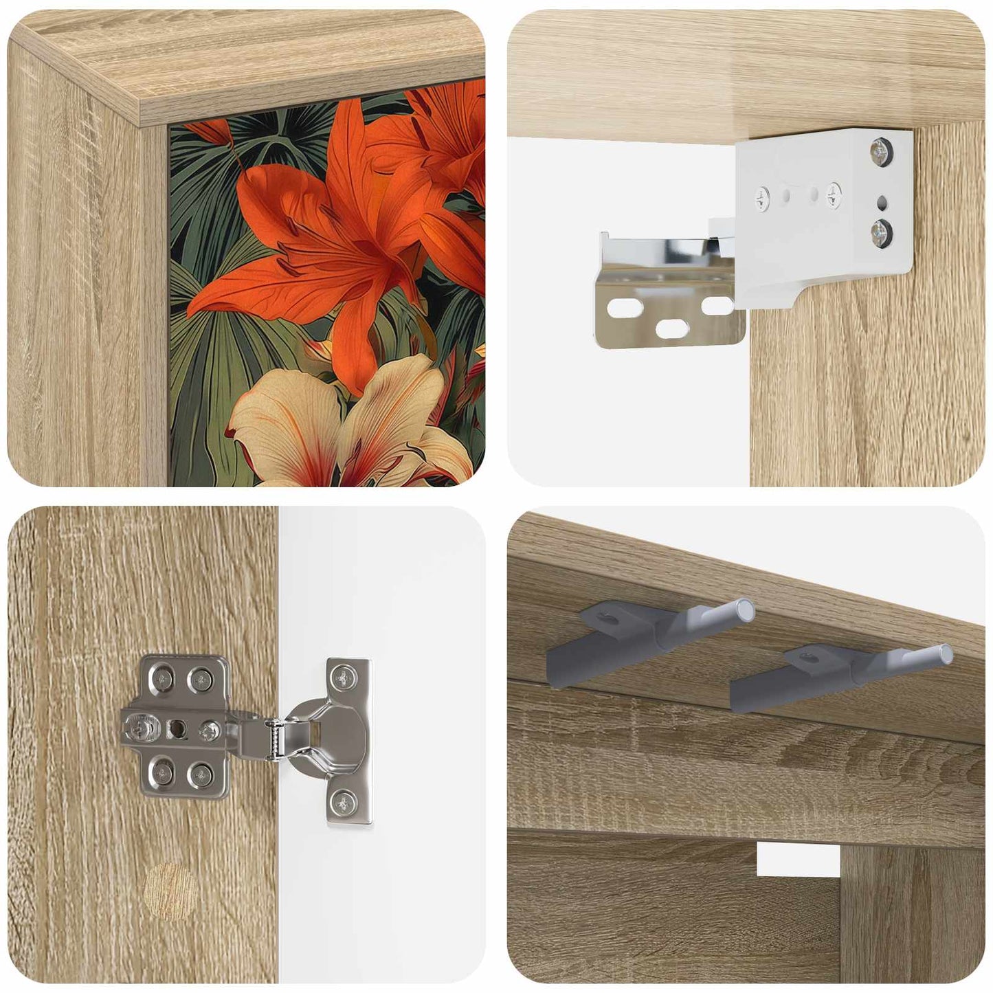 Wall-mounted TV Cabinet GENNEP 69 x 33 x 40 cm Sonoma Oak