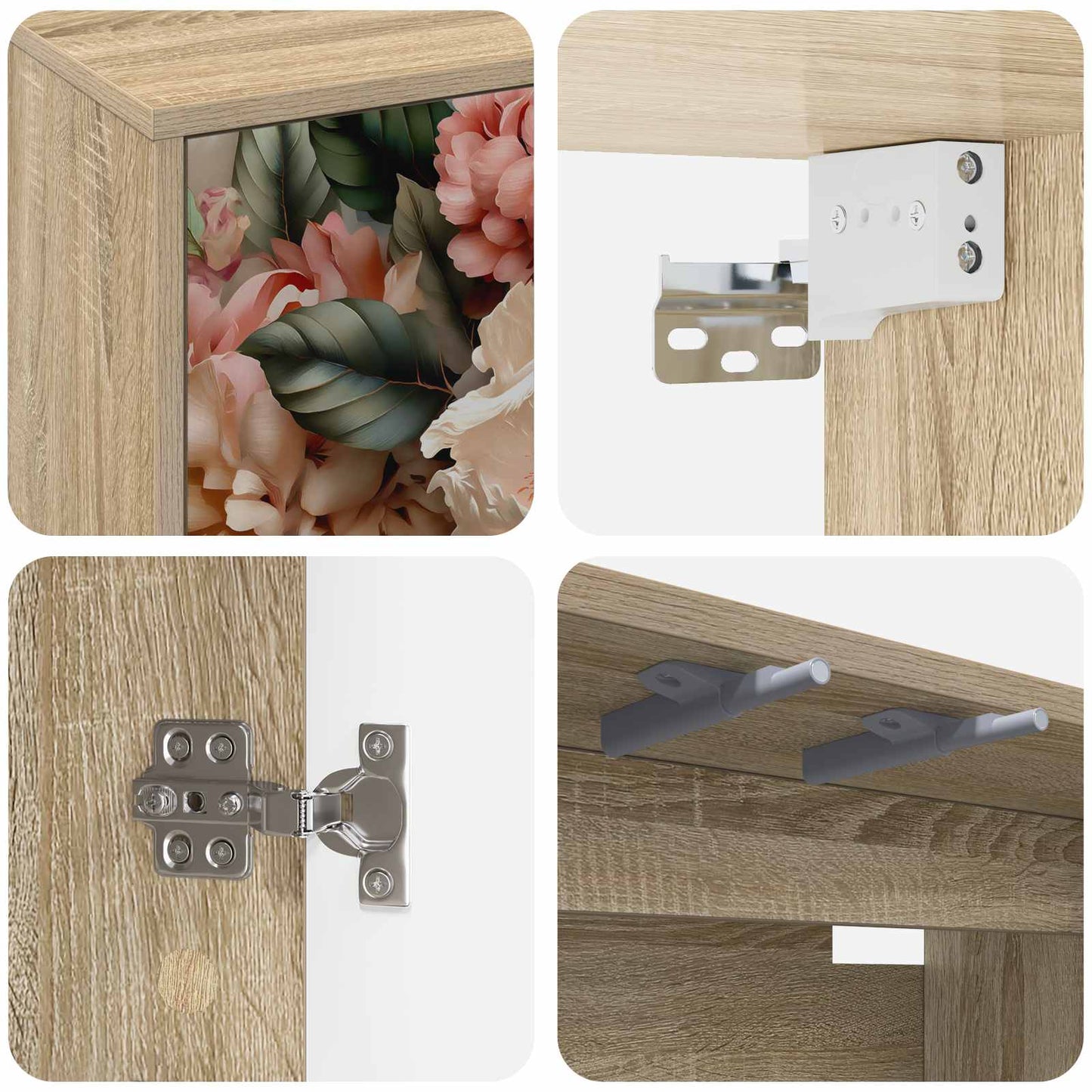 Wall-mounted TV Cabinet BORNE 69 x 33 x 40 cm Sonoma Oak