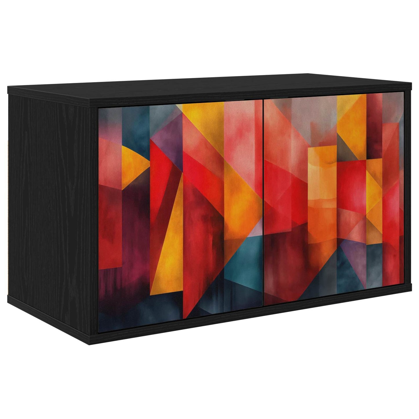 Wall-mounted TV Cabinet HEESCH 69 x 33 x 40 cm Black Oak