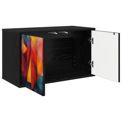 Wall-mounted TV Cabinet HEESCH 69 x 33 x 40 cm Black Oak