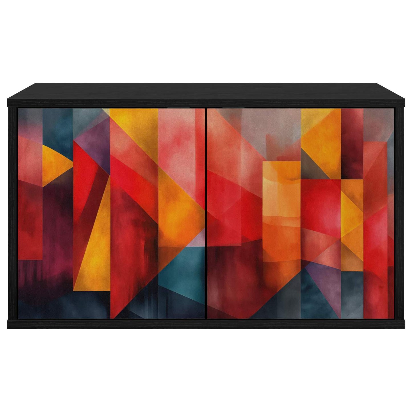 Wall-mounted TV Cabinet HEESCH 69 x 33 x 40 cm Black Oak