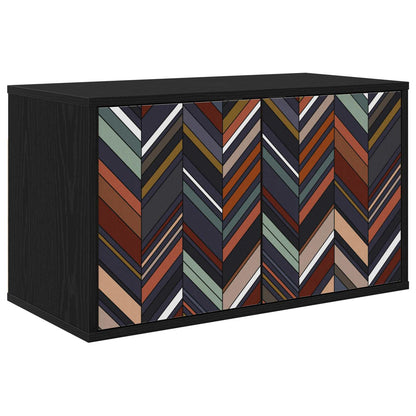 Wall-mounted TV Cabinet OMMEN 69 x 33 x 40 cm Black Oak