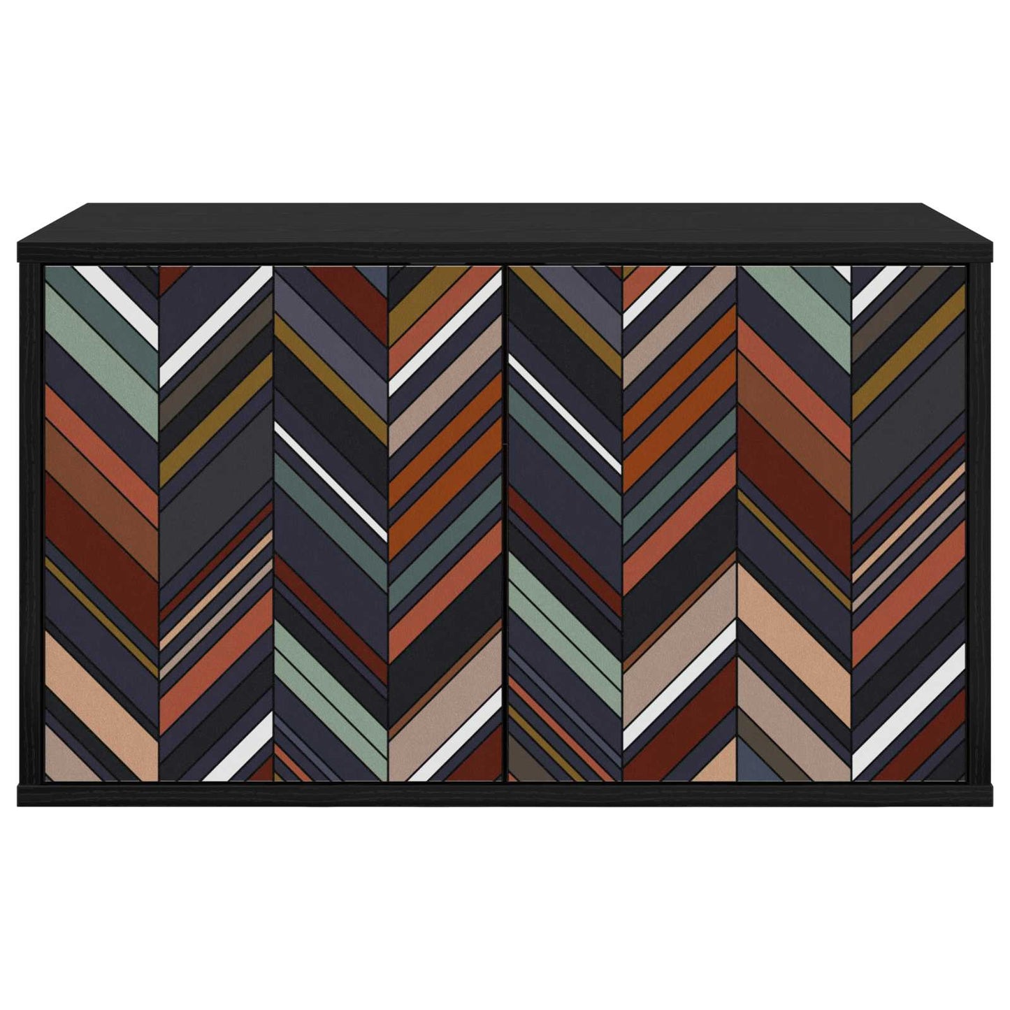Wall-mounted TV Cabinet OMMEN 69 x 33 x 40 cm Black Oak
