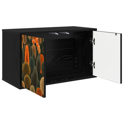 Wall-mounted TV Cabinet ZAANDAM 69 x 33 x 40 cm Black Oak