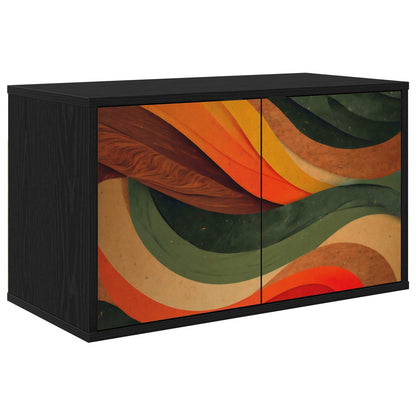 Wall-mounted TV Cabinet BONN 69 x 33 x 40 cm Black Oak