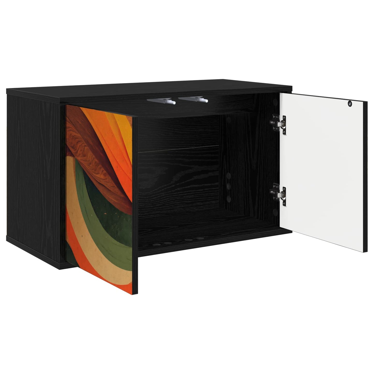 Wall-mounted TV Cabinet BONN 69 x 33 x 40 cm Black Oak