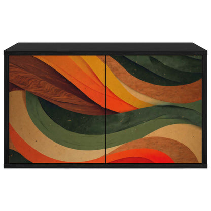 Wall-mounted TV Cabinet BONN 69 x 33 x 40 cm Black Oak