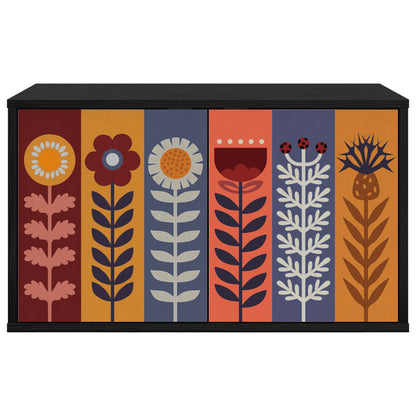 Wall-mounted TV Cabinet ESSEN 69 x 33 x 40 cm Black Oak