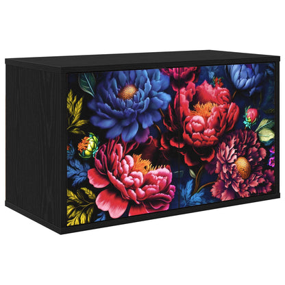 Wall-mounted TV Cabinet KIEL 69 x 33 x 40 cm Black Oak
