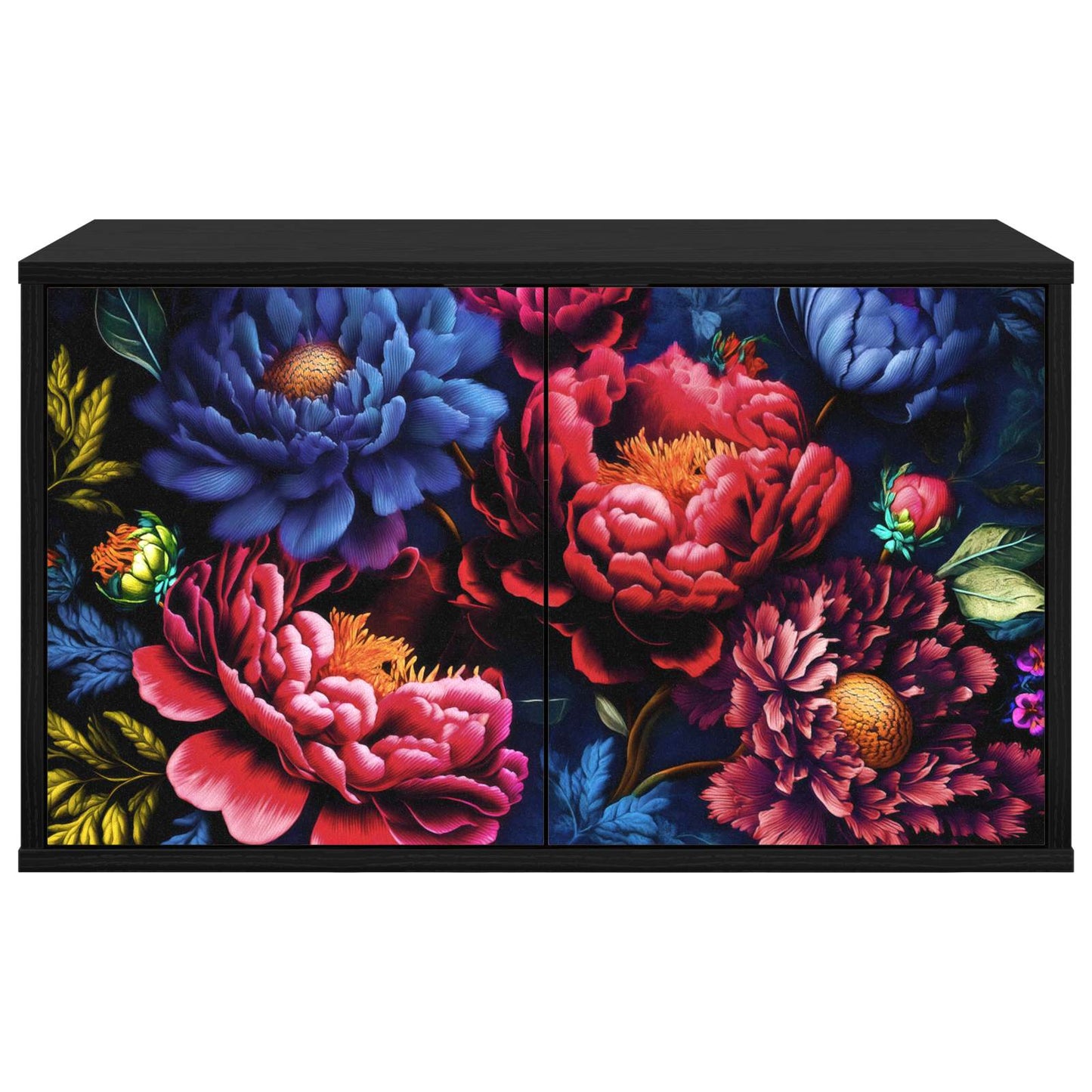 Wall-mounted TV Cabinet KIEL 69 x 33 x 40 cm Black Oak