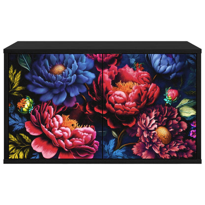 Wall-mounted TV Cabinet KIEL 69 x 33 x 40 cm Black Oak
