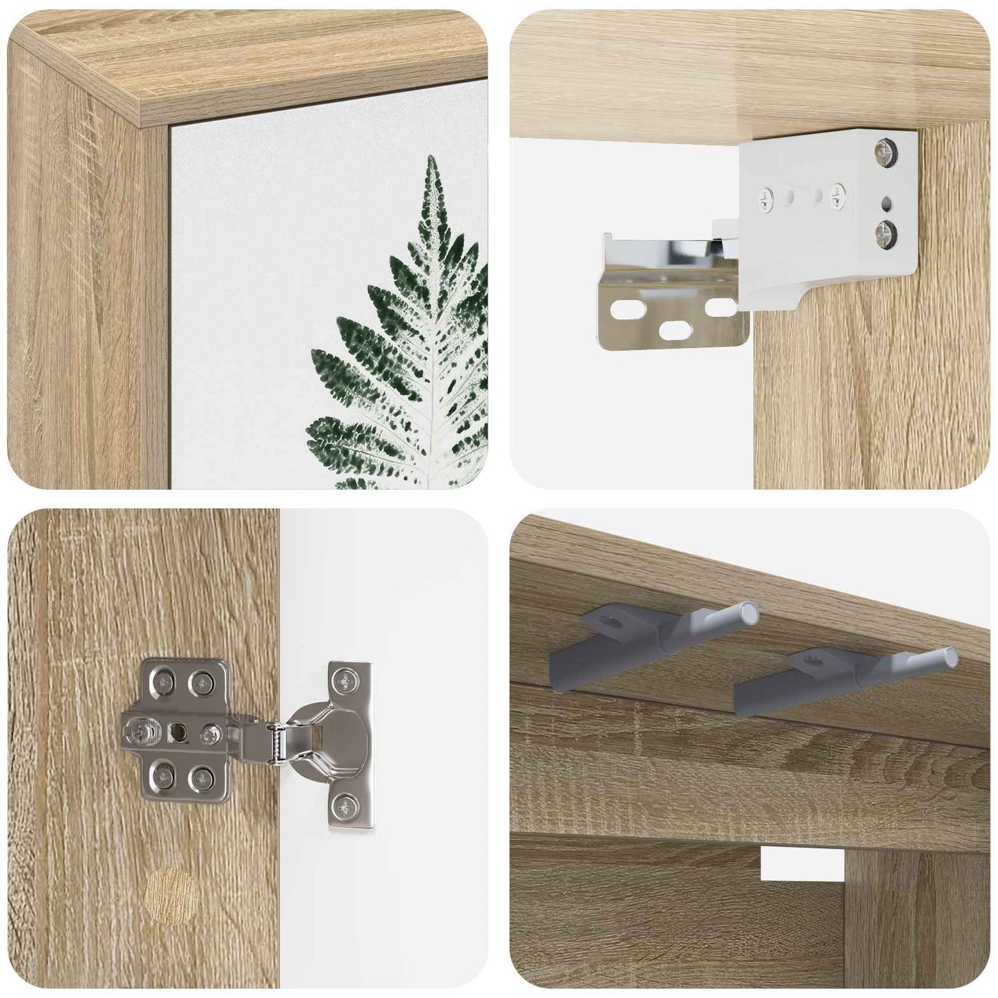 Wall-mounted TV Cabinet HANAU 69 x 33 x 40 cm Sonoma Oak