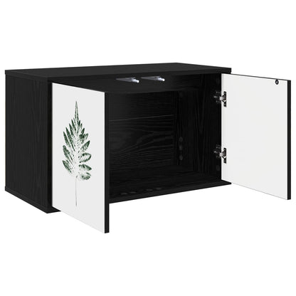 Wall-mounted TV Cabinet HANAU 69 x 33 x 40 cm Black Oak
