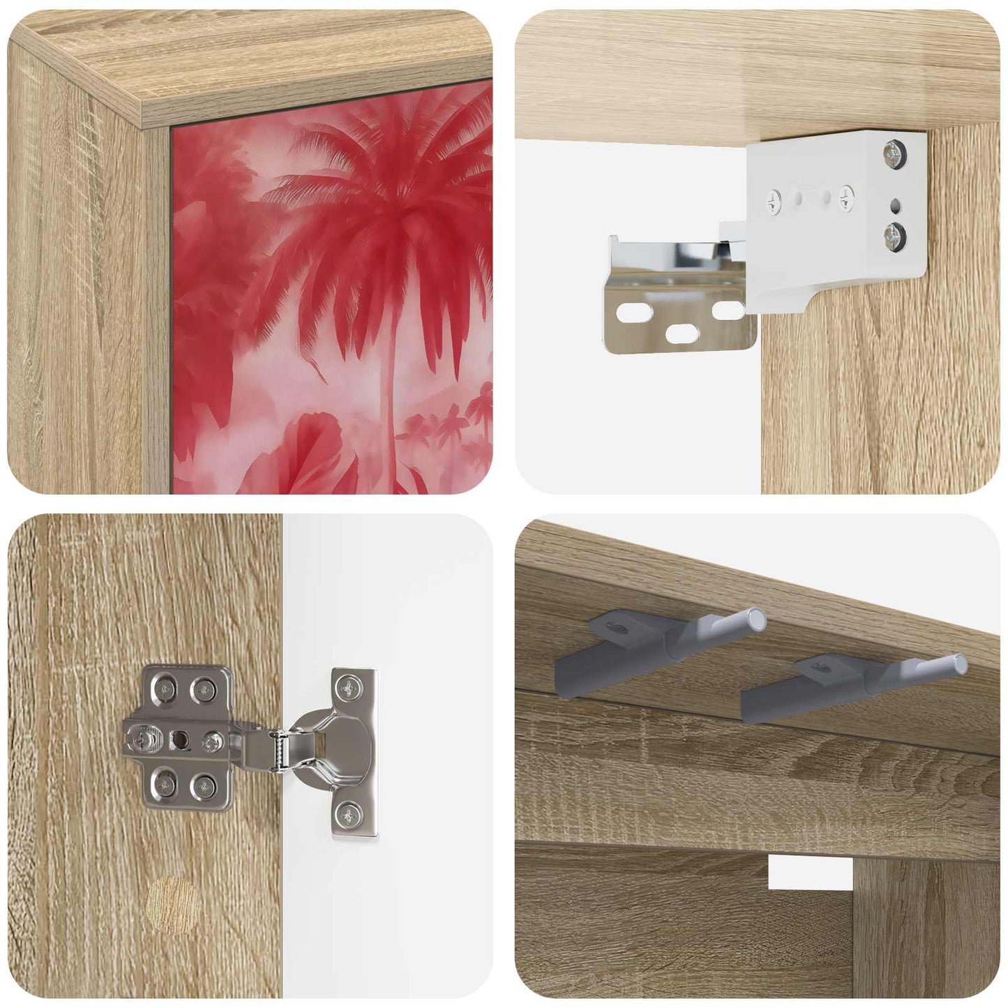 Wall-mounted TV Cabinet AACHEN 69 x 33 x 40 cm Sonoma Oak